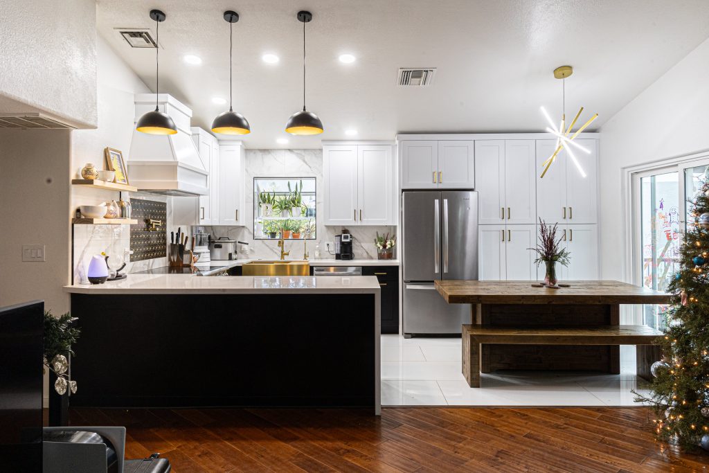 Kitchen flooring and lighting remodel